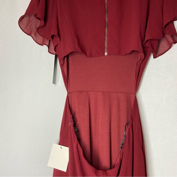 NEW Lulu’s Large Cutout Bohemian Rhapsody High Low Dress Maxi Gown - Picture 5 of 9